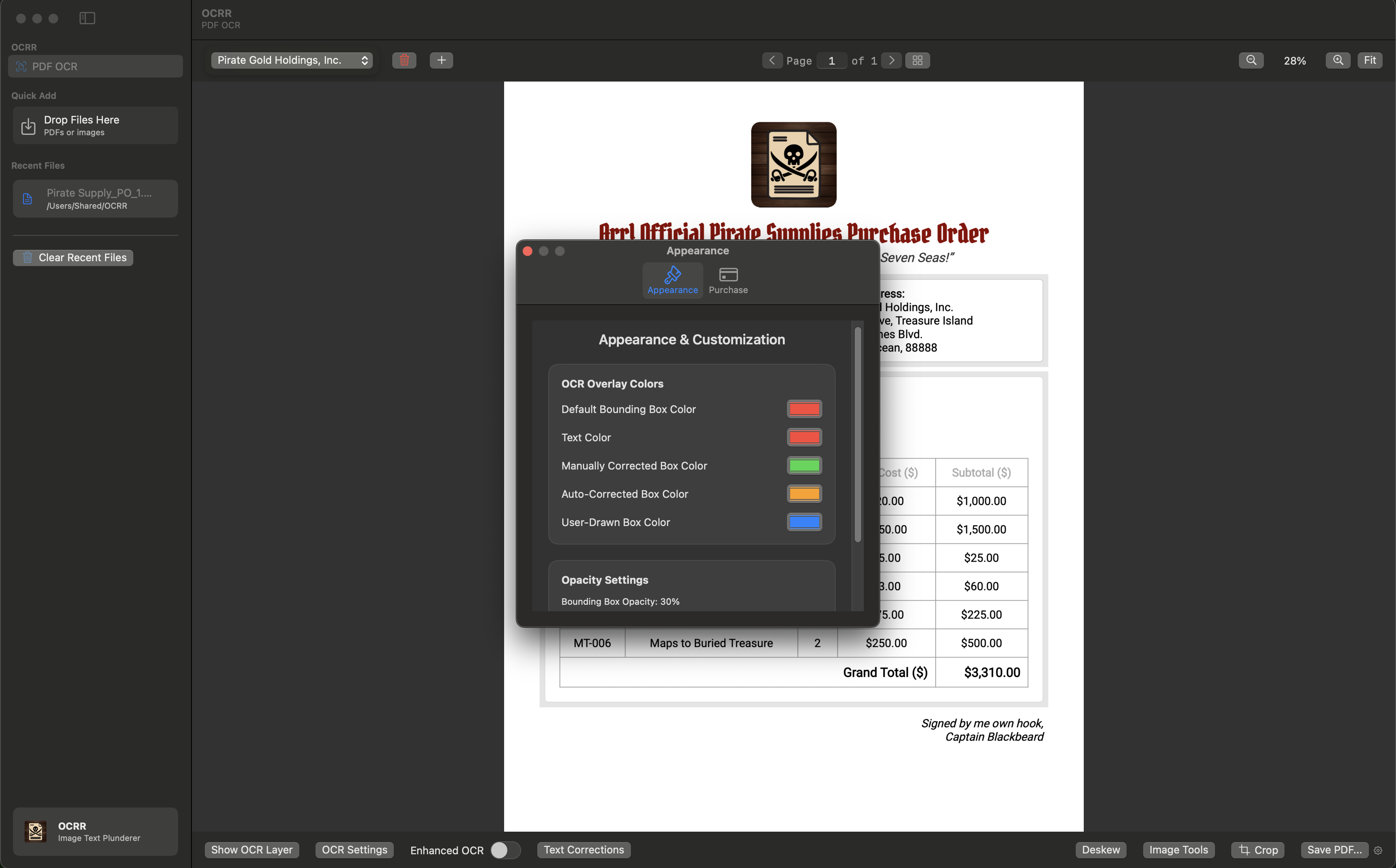 Appearance Settings Dialog