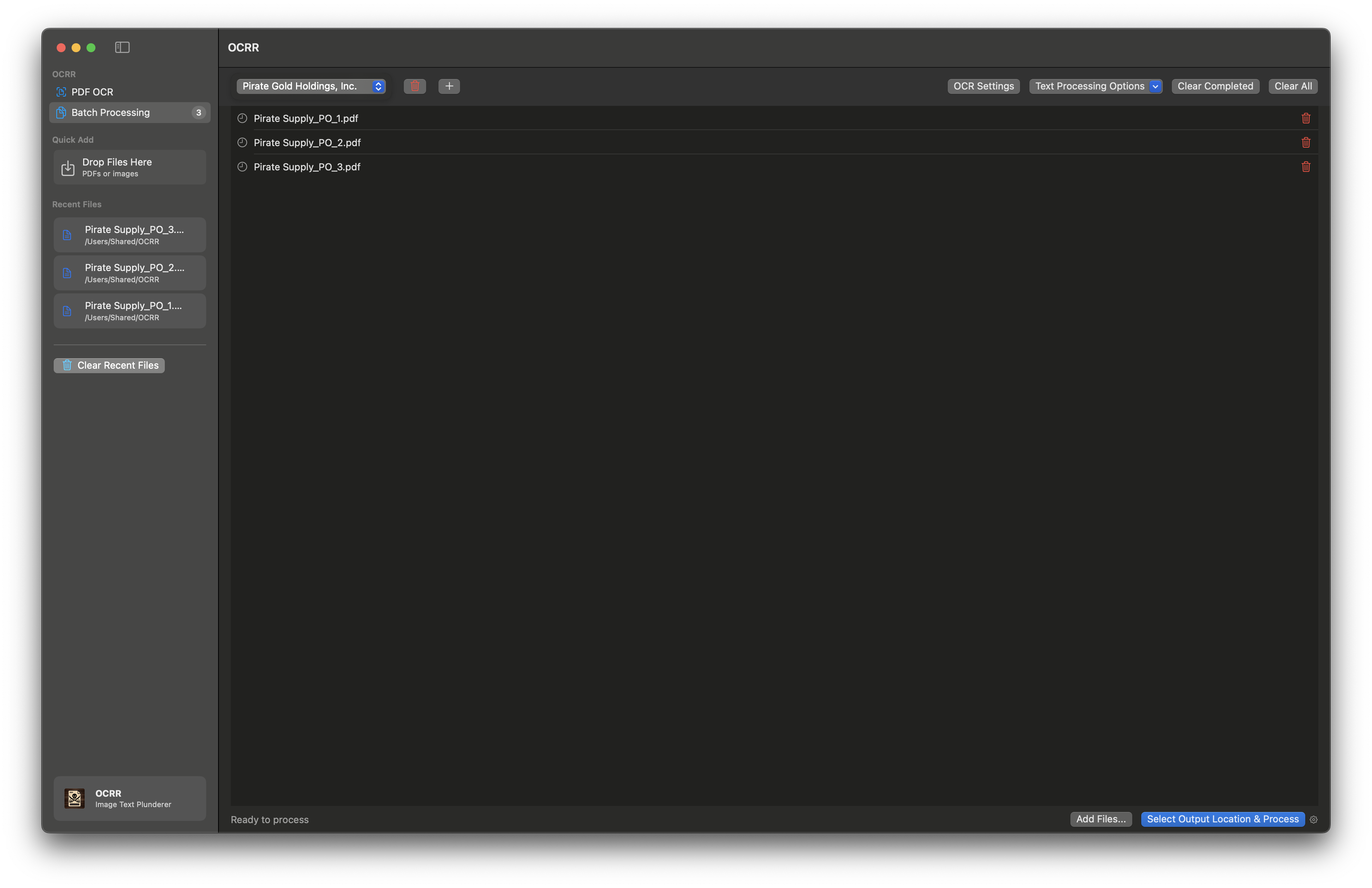 Batch Processing View