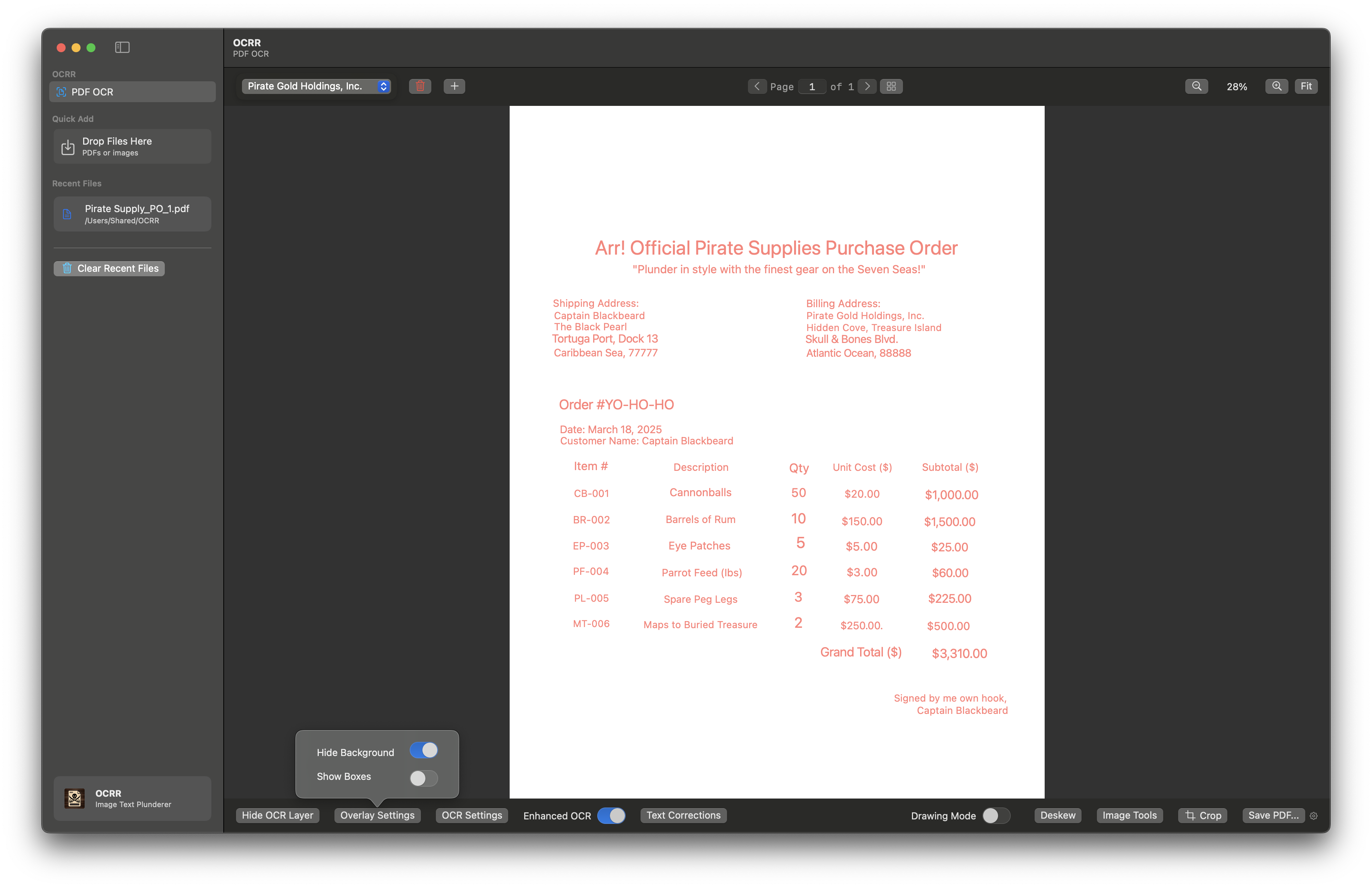 OCR Overlay